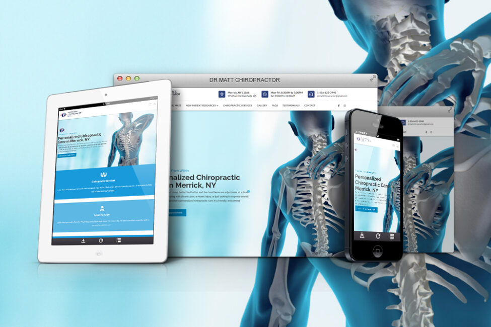 Dr. Matt Chiropractic Website Dr. Matt Chiropractic website shown on desktop, tablet, and phone