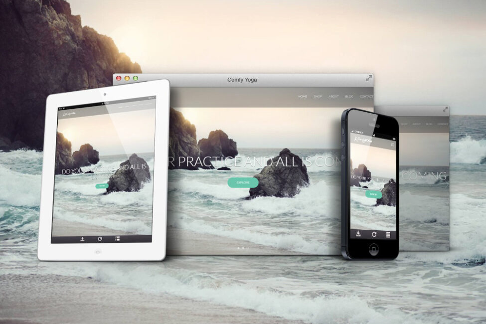 Comfy Yoga website screenshot