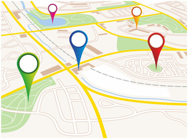 Local map search results