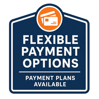 Flexible Payment Options - Payment Plans Available