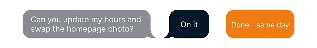 Yellowfin Development Maintenance Chat Yellowfin Development Care plan request handled by text message